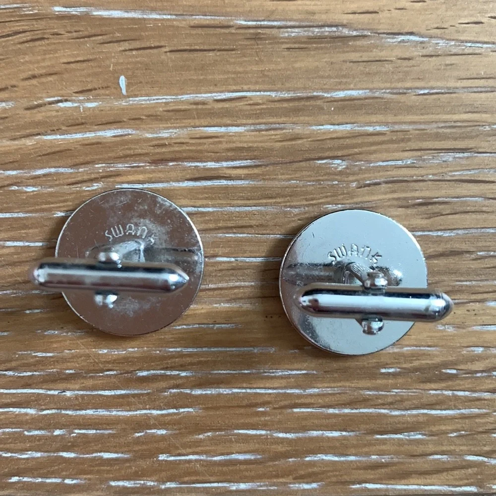 Swank silver vintage cuff links